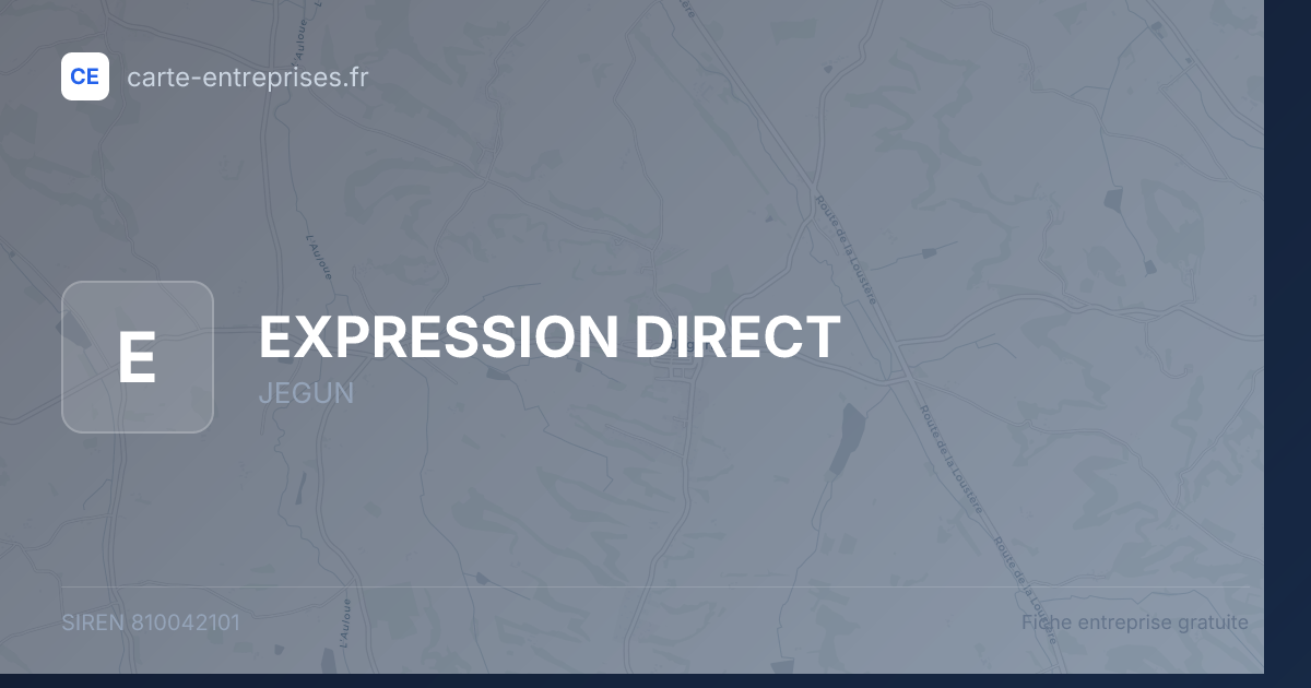EXPRESSION DIRECT — 810042101 — fiche entreprise