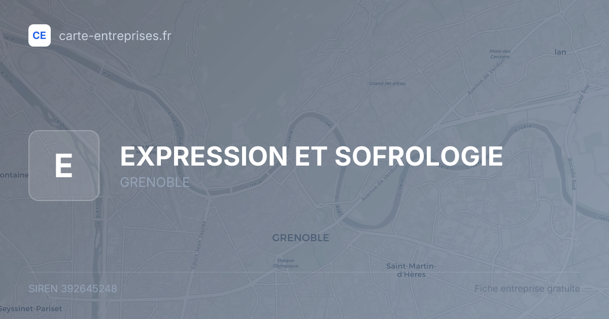 EXPRESSION ET SOFROLOGIE — 392645248 — fiche entreprise