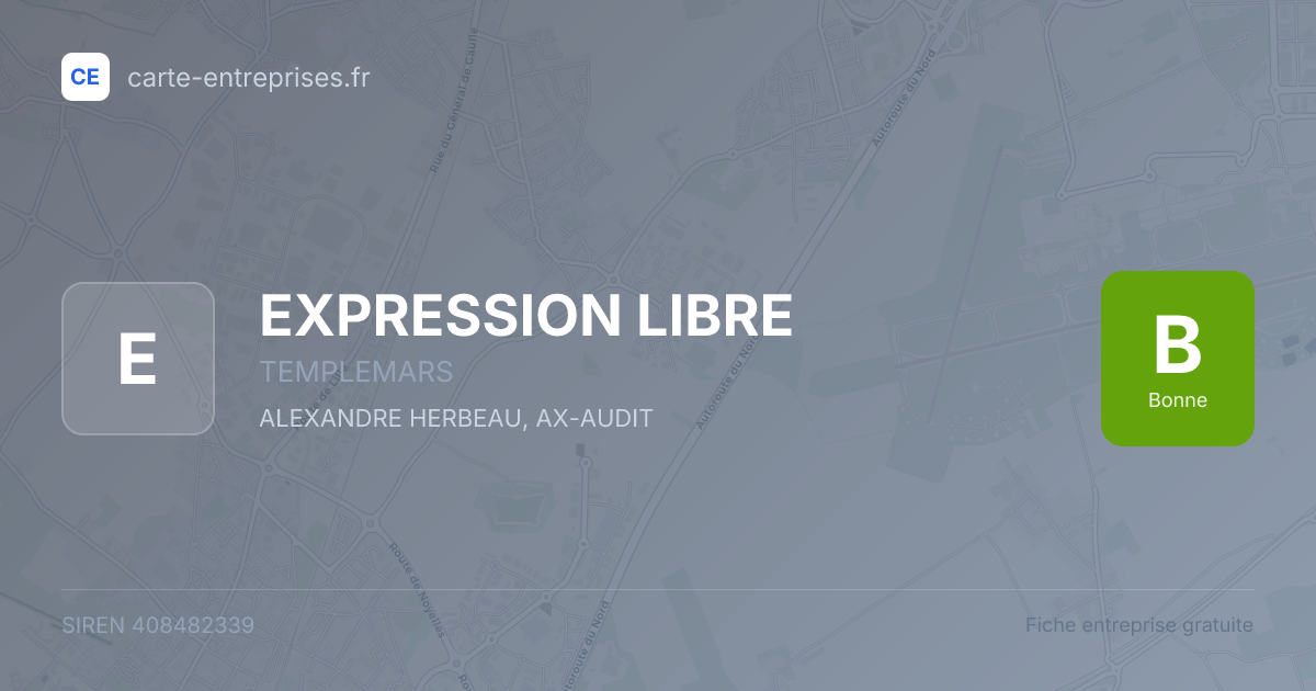 EXPRESSION LIBRE — 408482339 — fiche entreprise