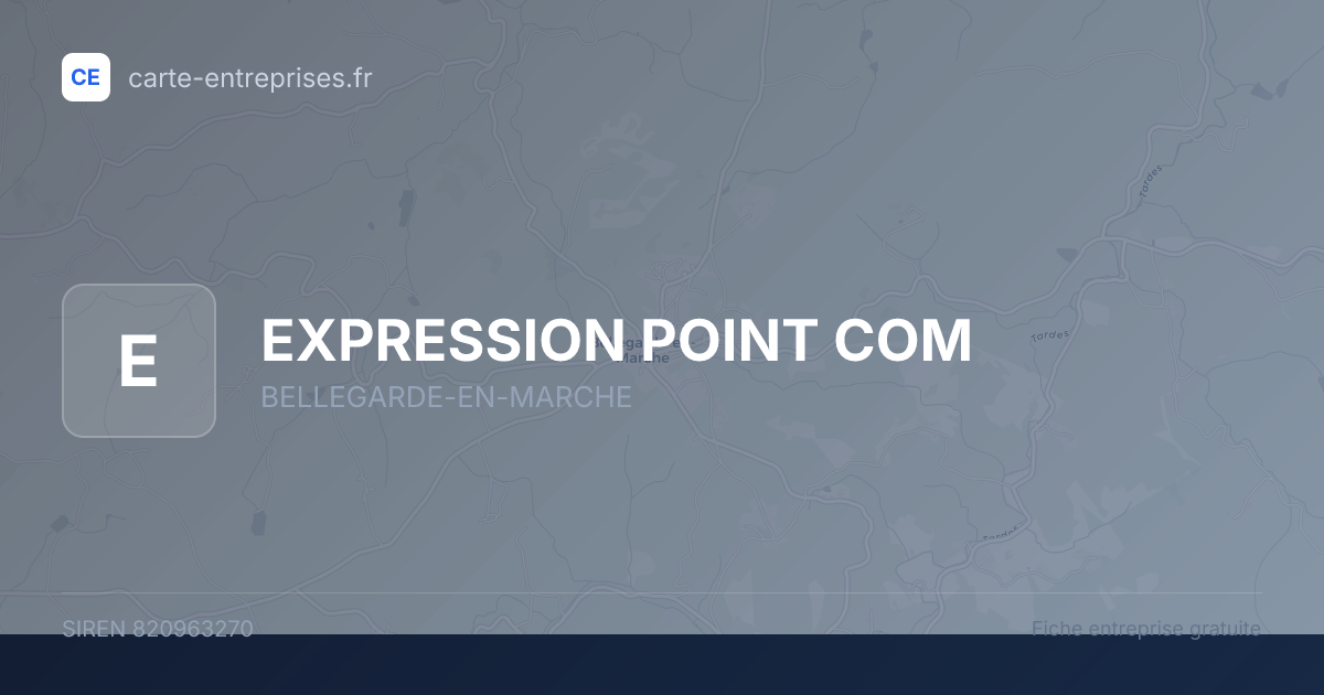 EXPRESSION POINT COM — 820963270 — fiche entreprise