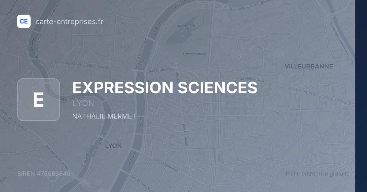 EXPRESSION SCIENCES — 478686645 — fiche entreprise