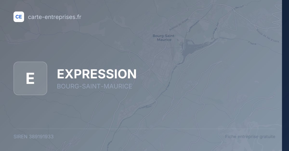 EXPRESSION — 389191933 — fiche entreprise