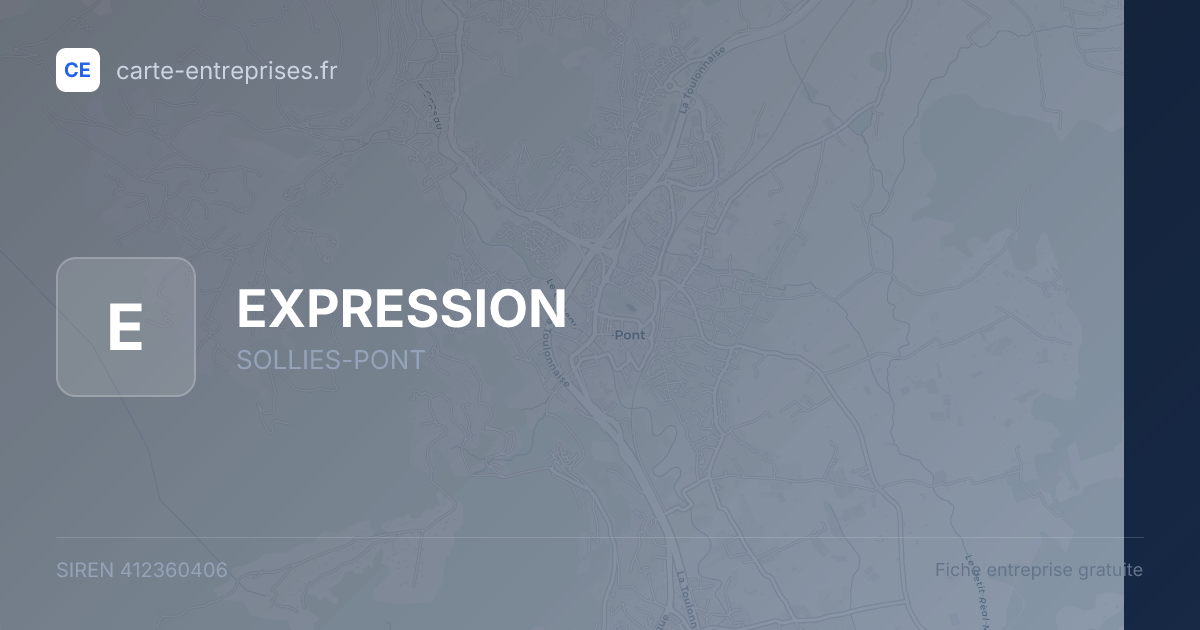 EXPRESSION — 412360406 — fiche entreprise