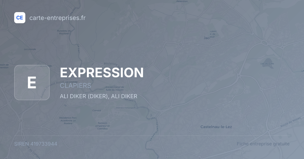 EXPRESSION — 419733944 — fiche entreprise