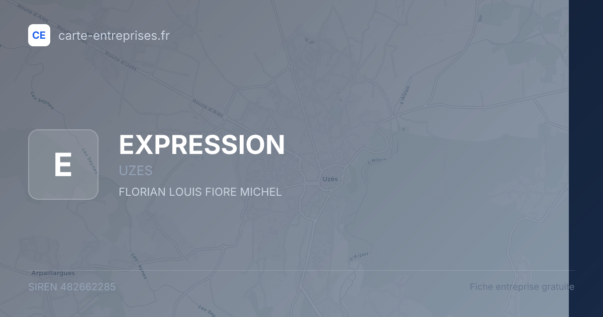 EXPRESSION — 482662285 — fiche entreprise