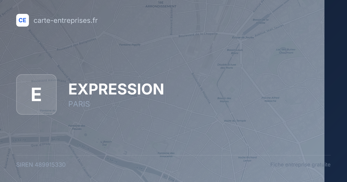 EXPRESSION — 489915330 — fiche entreprise
