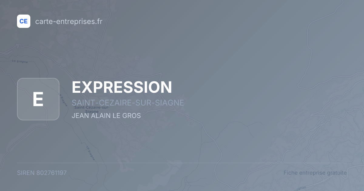 EXPRESSION — 802761197 — fiche entreprise