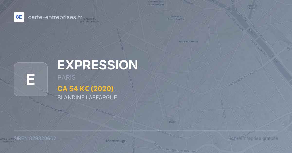 EXPRESSION — 829320662 — fiche entreprise