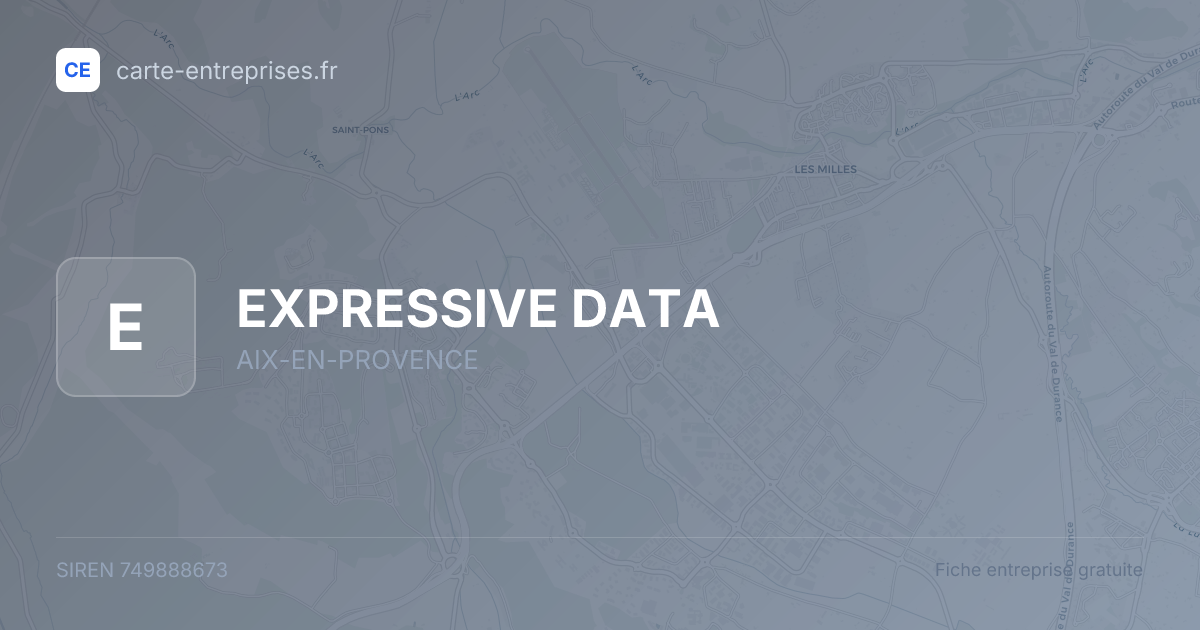 EXPRESSIVE DATA — 749888673 — fiche entreprise