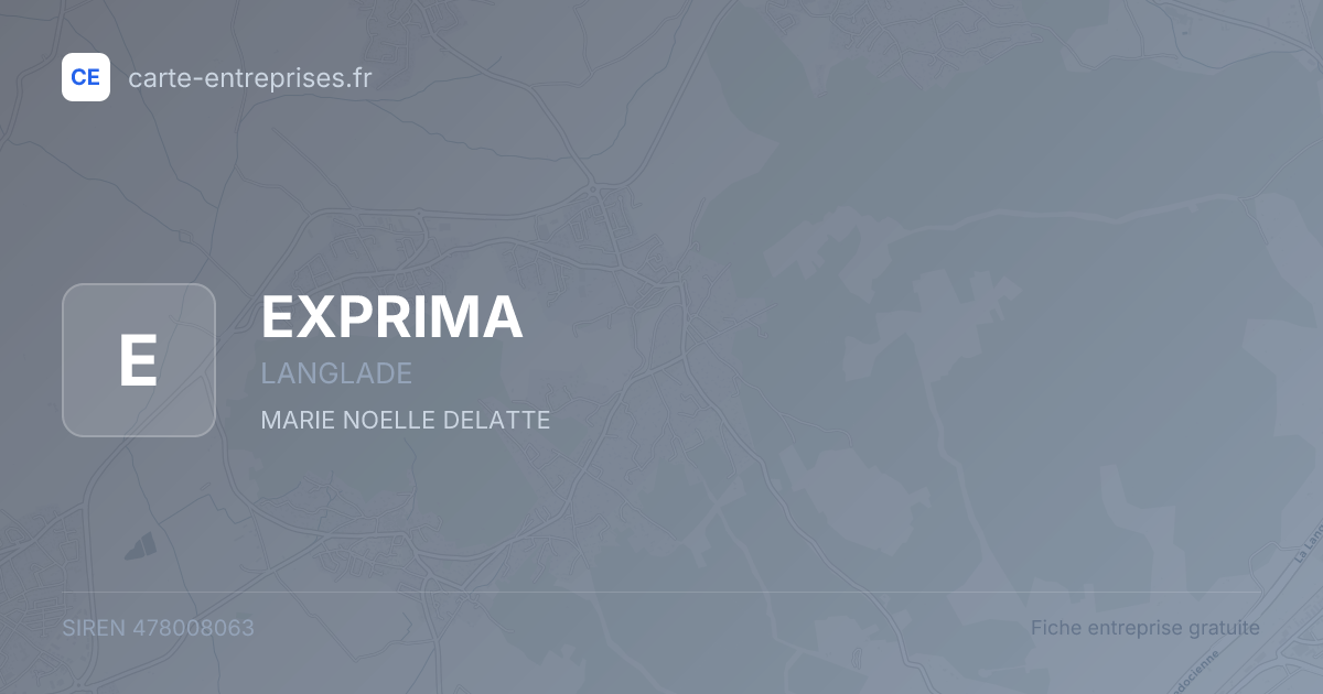 EXPRIMA — 478008063 — fiche entreprise