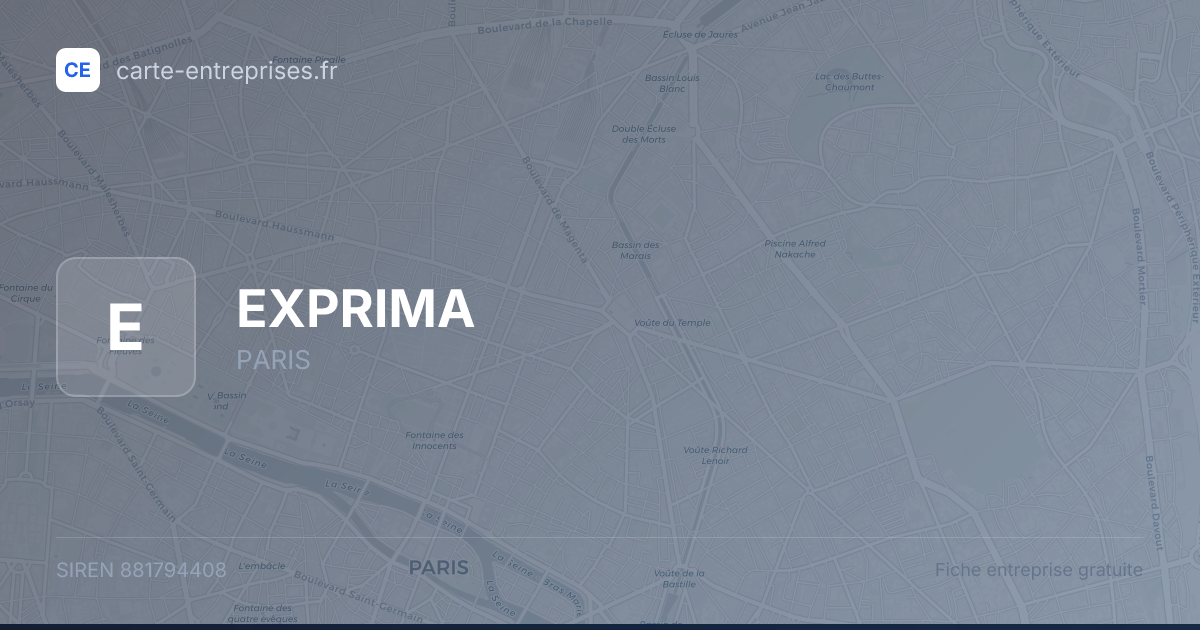 EXPRIMA — 881794408 — fiche entreprise