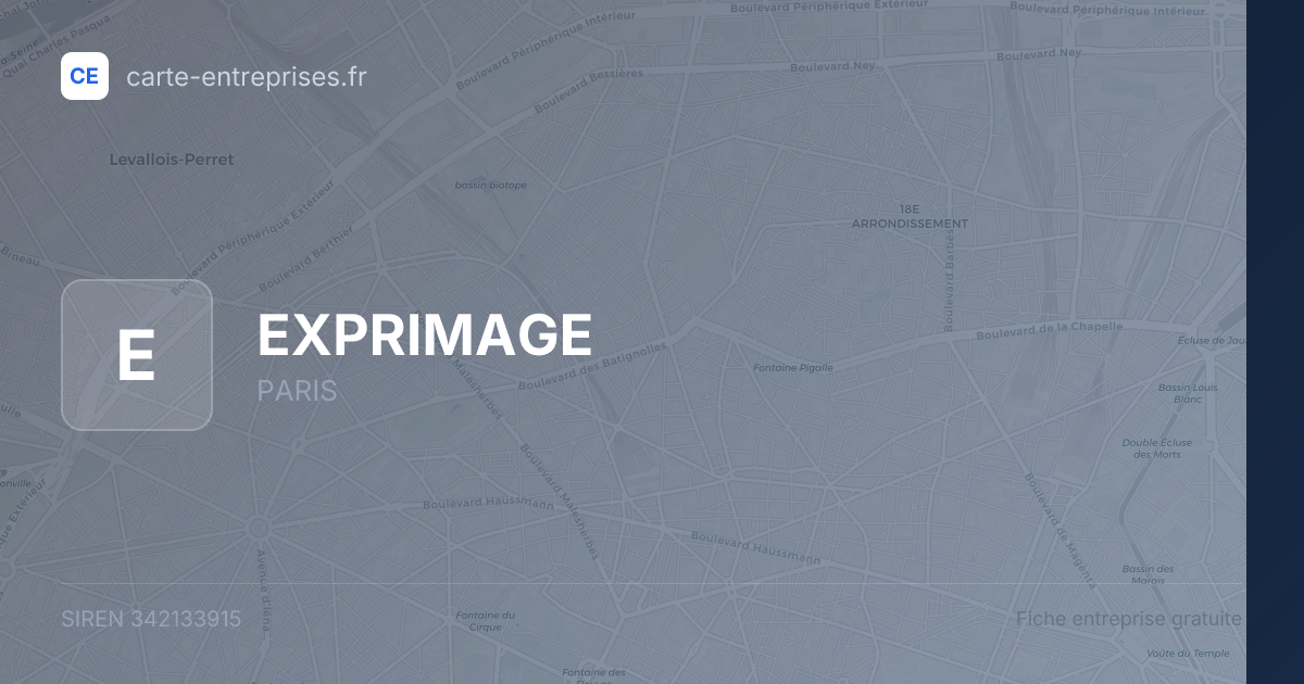EXPRIMAGE — 342133915 — fiche entreprise