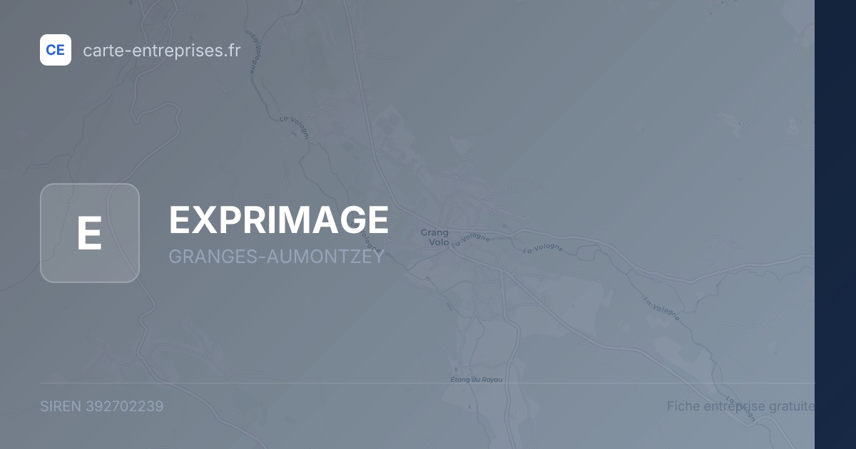 EXPRIMAGE — 392702239 — fiche entreprise