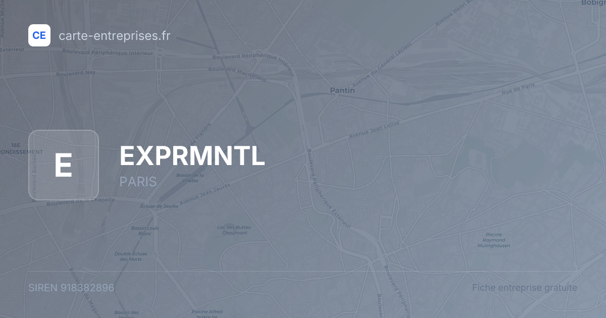 EXPRMNTL — 918382896 — fiche entreprise