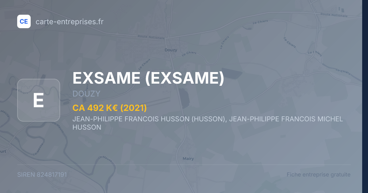 EXSAME — 824817191 — fiche entreprise