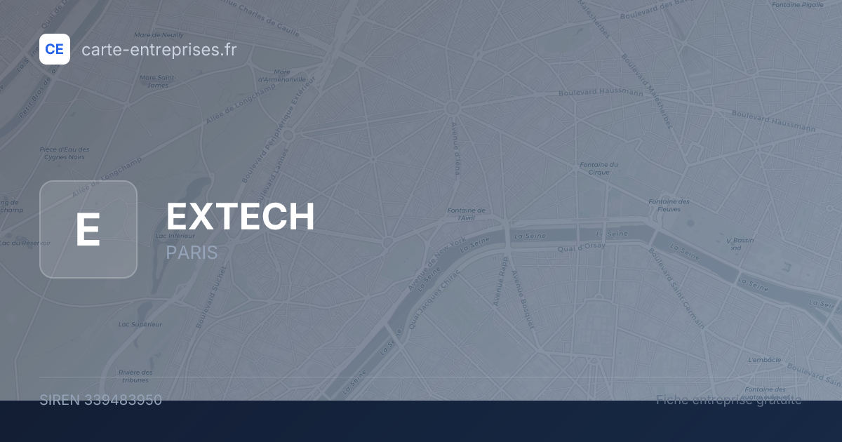 EXTECH — 339483950 — fiche entreprise