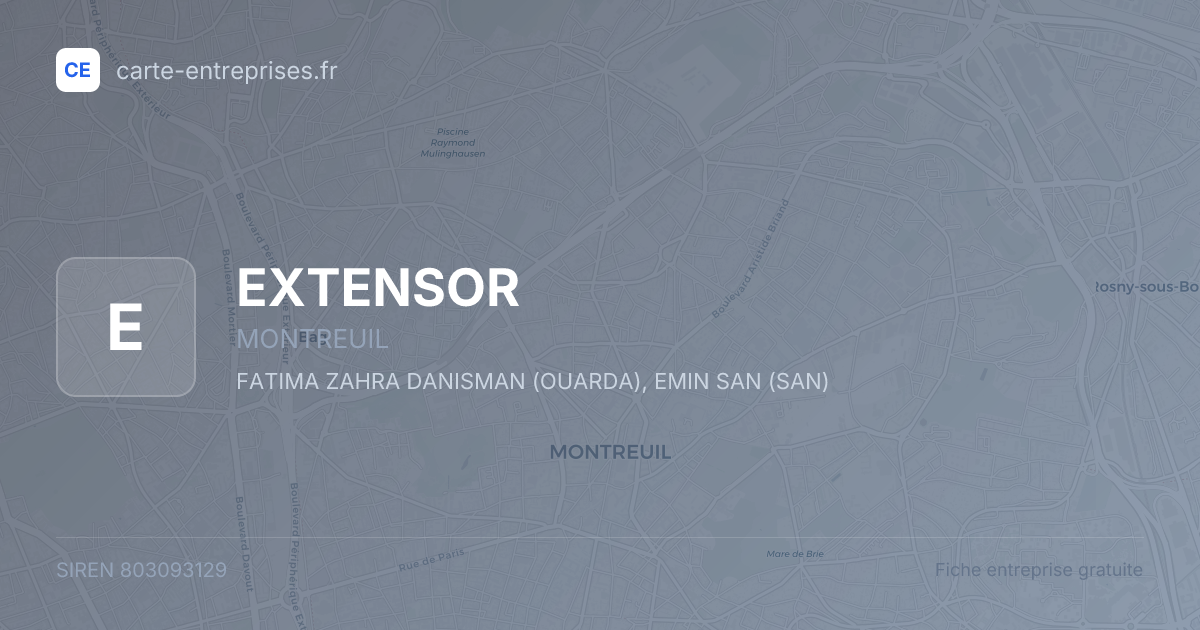 EXTENSOR — 803093129 — fiche entreprise