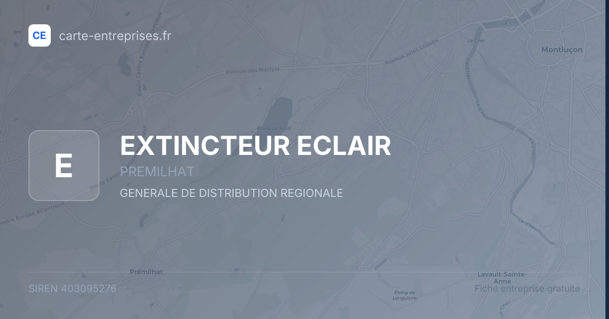 EXTINCTEUR ECLAIR — 403095276 — fiche entreprise