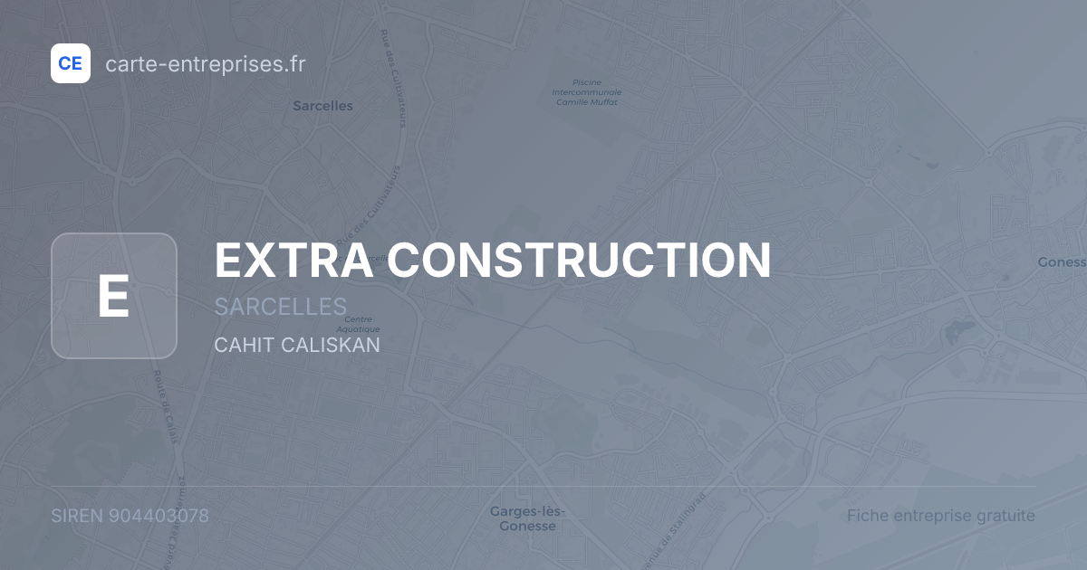 EXTRA CONSTRUCTION — 904403078 — fiche entreprise