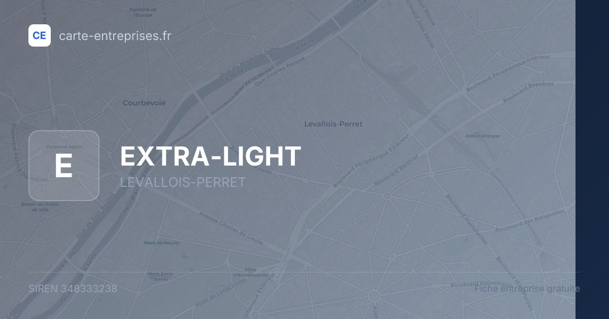 EXTRA-LIGHT — 348333238 — fiche entreprise