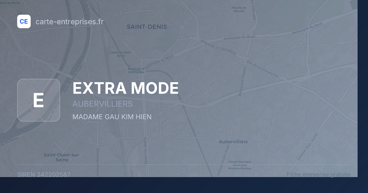 EXTRA MODE — 342202587 — fiche entreprise