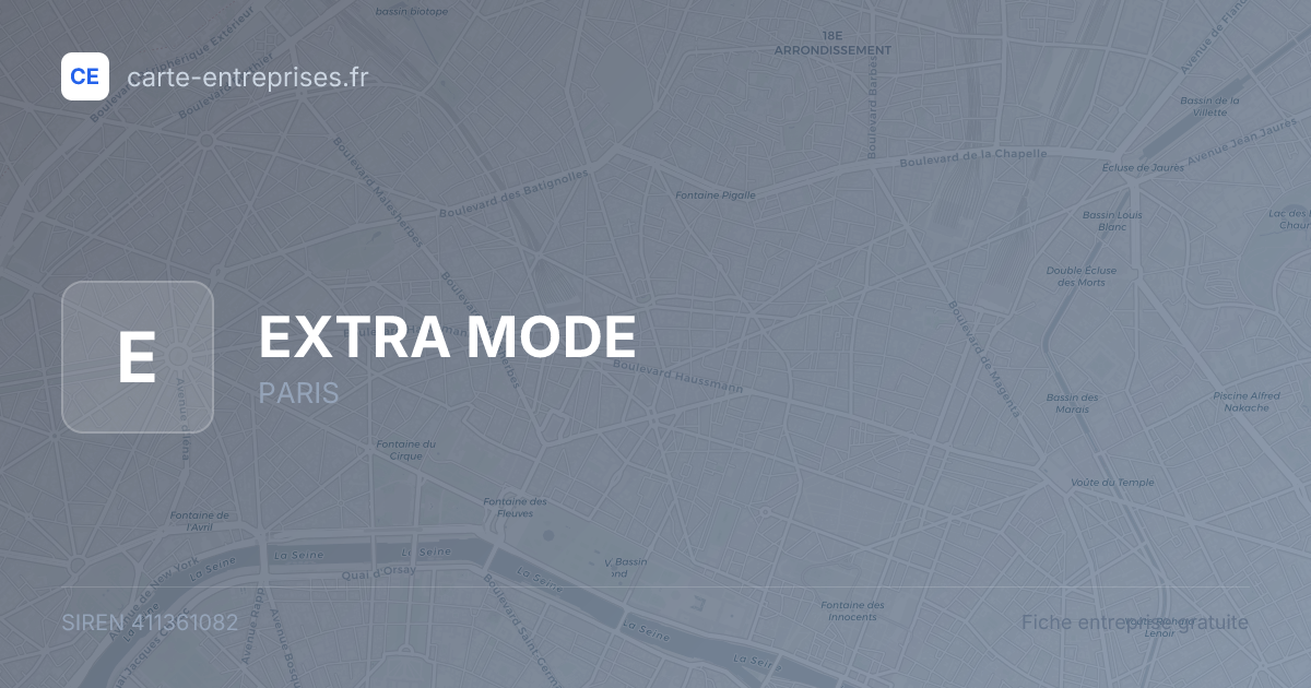 EXTRA MODE — 411361082 — fiche entreprise
