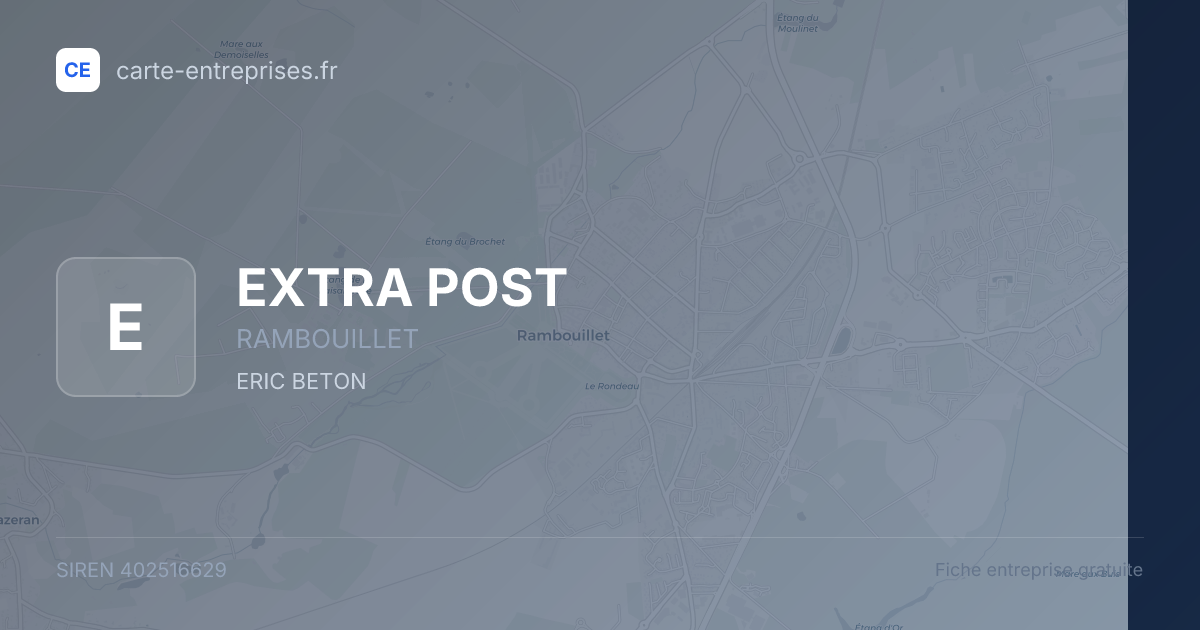 EXTRA POST — 402516629 — fiche entreprise