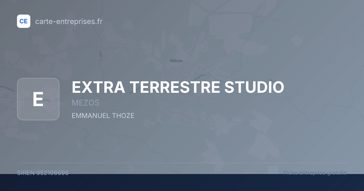 EXTRA TERRESTRE STUDIO — 952106698 — fiche entreprise