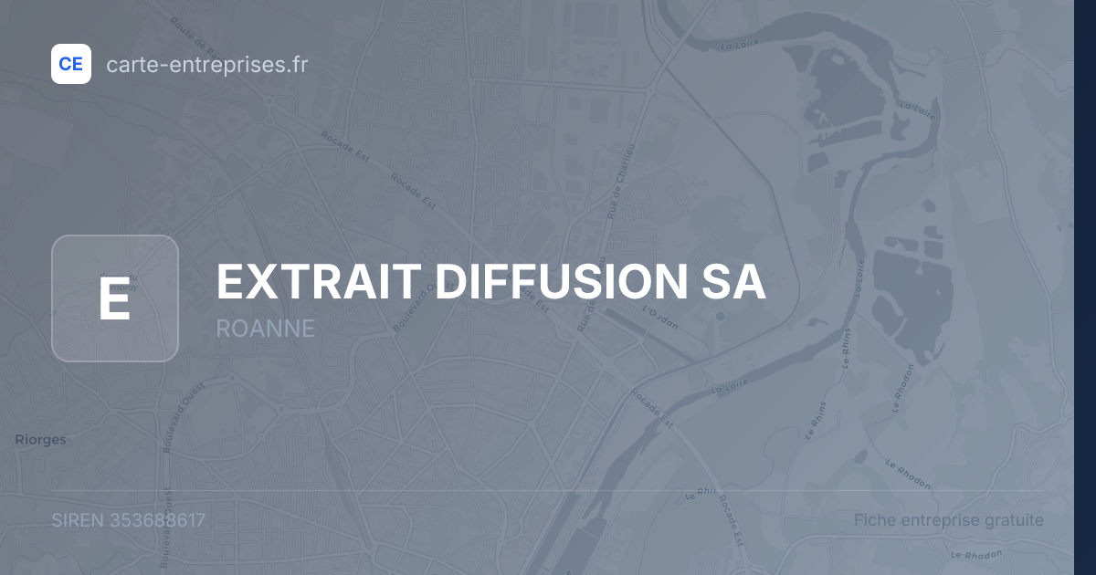 EXTRAIT DIFFUSION SA — 353688617 — fiche entreprise
