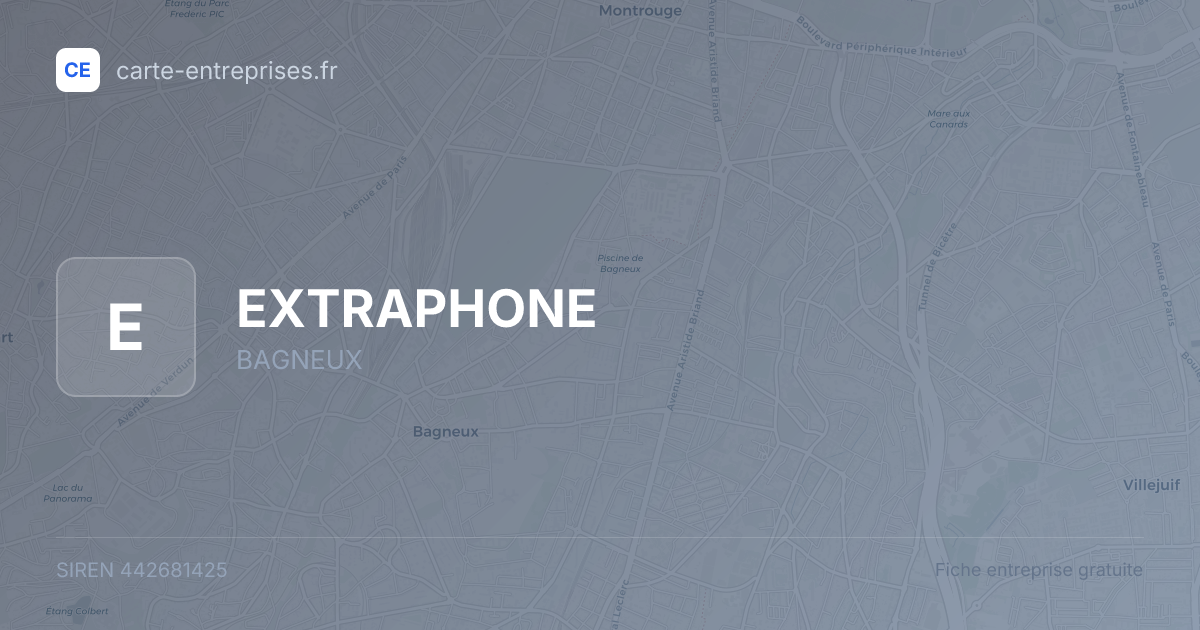 EXTRAPHONE — 442681425 — fiche entreprise