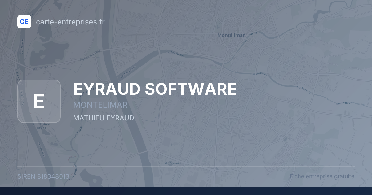 EYRAUD SOFTWARE — 818348013 — fiche entreprise