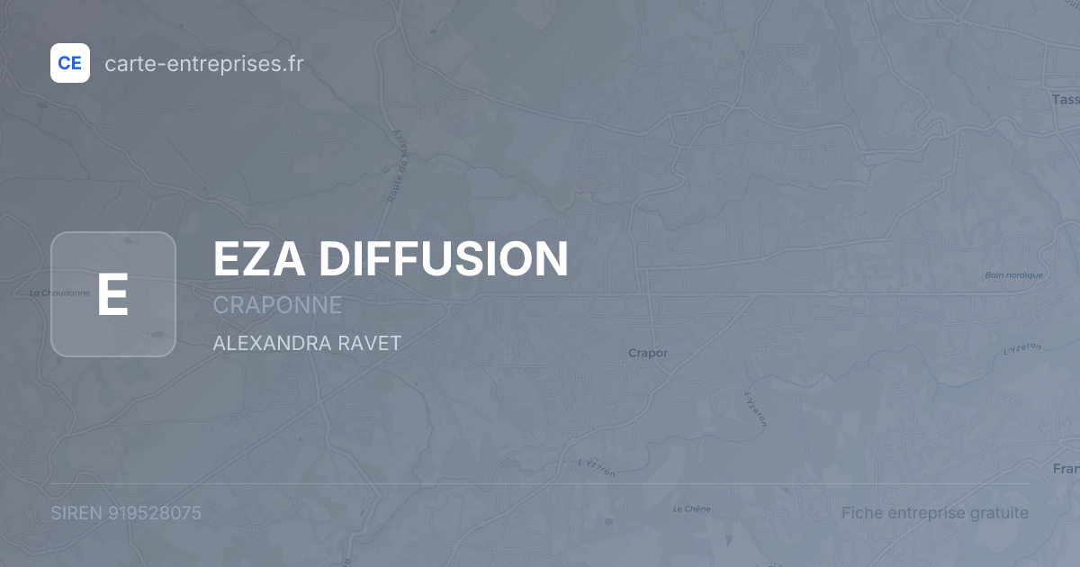 EZA DIFFUSION — 919528075 — fiche entreprise
