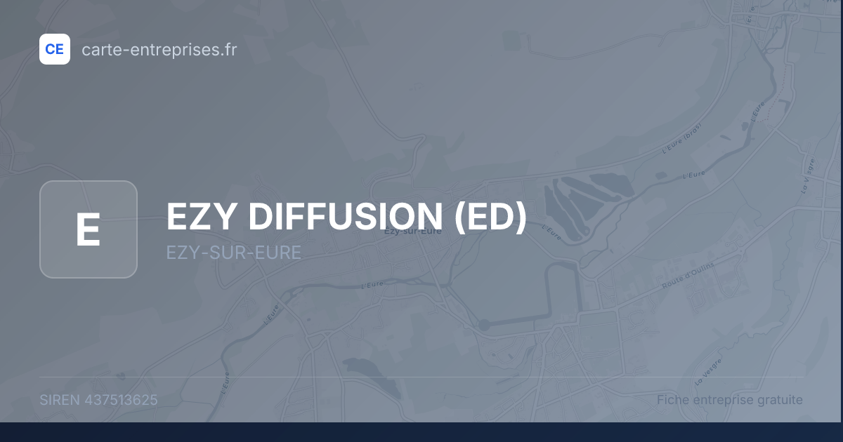 EZY DIFFUSION (ED) — 437513625 — fiche entreprise