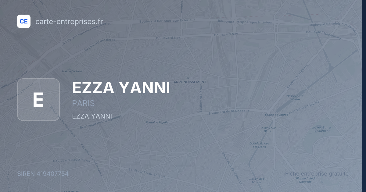 EZZA YANNI — 419407754 — fiche entreprise