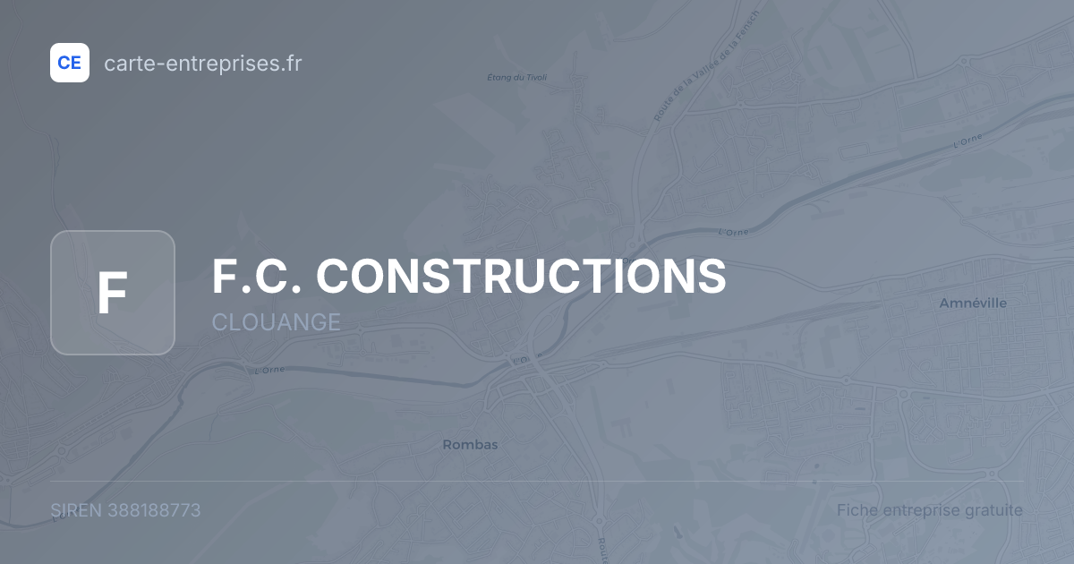 F.C. CONSTRUCTIONS — 388188773 — fiche entreprise