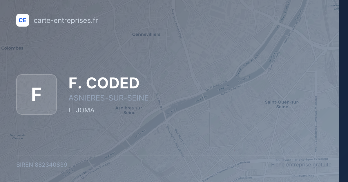 F. CODED — 882340839 — fiche entreprise