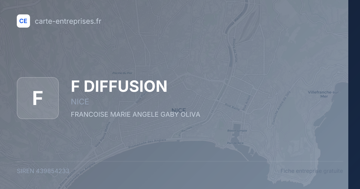 F DIFFUSION — 439854233 — fiche entreprise