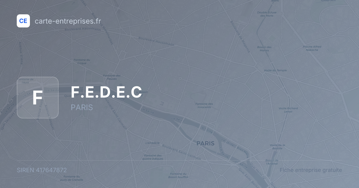 F.E.D.E.C — 417647872 — fiche entreprise