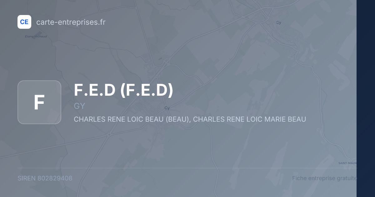 F.E.D — 802829408 — fiche entreprise