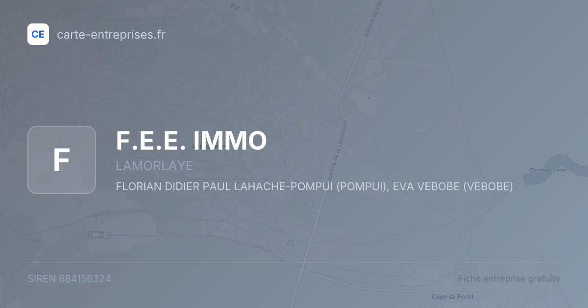 F.E.E. IMMO — 884156324 — fiche entreprise
