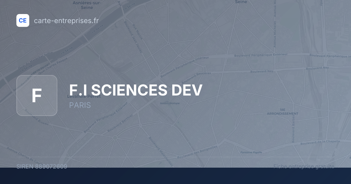 F.I SCIENCES DEV — 889072609 — fiche entreprise