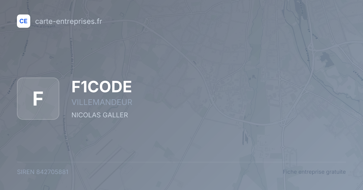 F1CODE — 842705881 — fiche entreprise