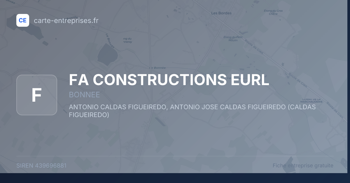 FA CONSTRUCTIONS EURL — 439696881 — fiche entreprise