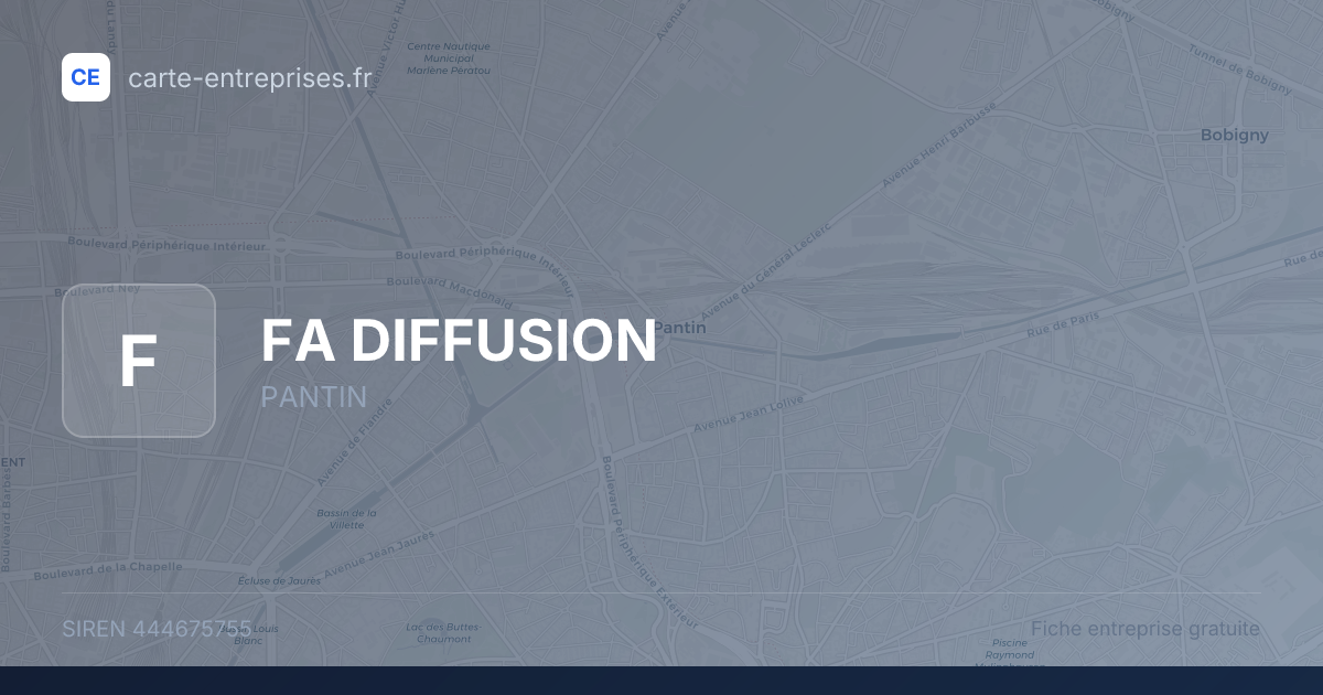 FA DIFFUSION — 444675755 — fiche entreprise
