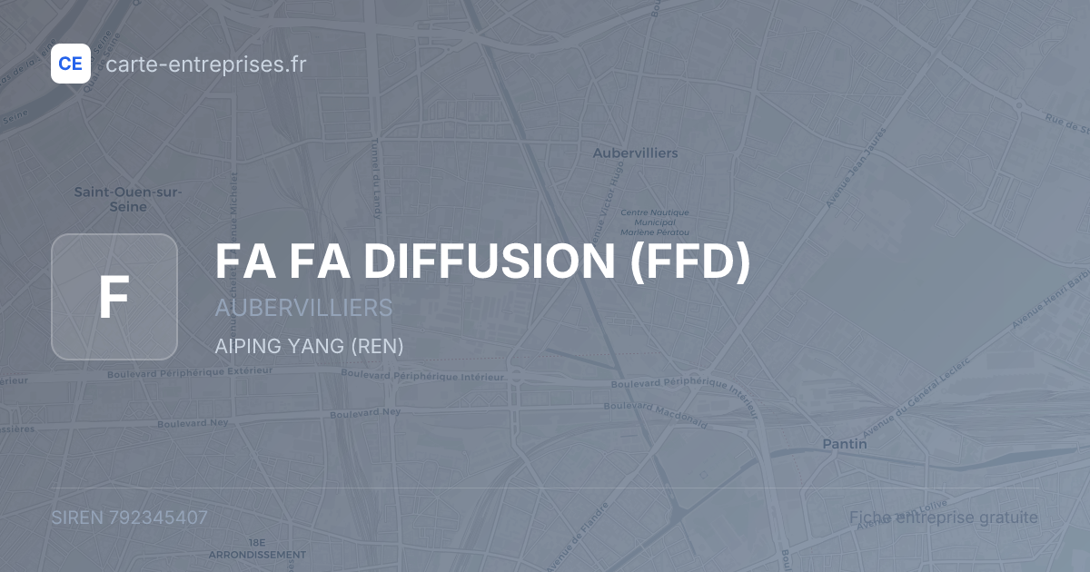 FA FA DIFFUSION (FFD) — 792345407 — fiche entreprise