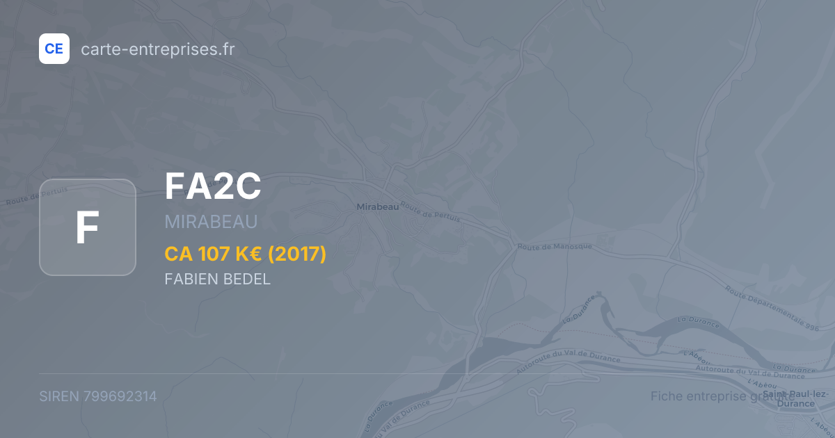 FA2C — 799692314 — fiche entreprise