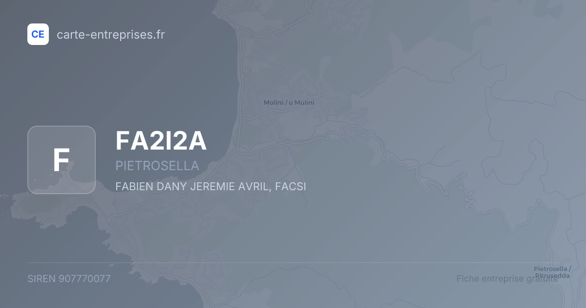 FA2I2A — 907770077 — fiche entreprise