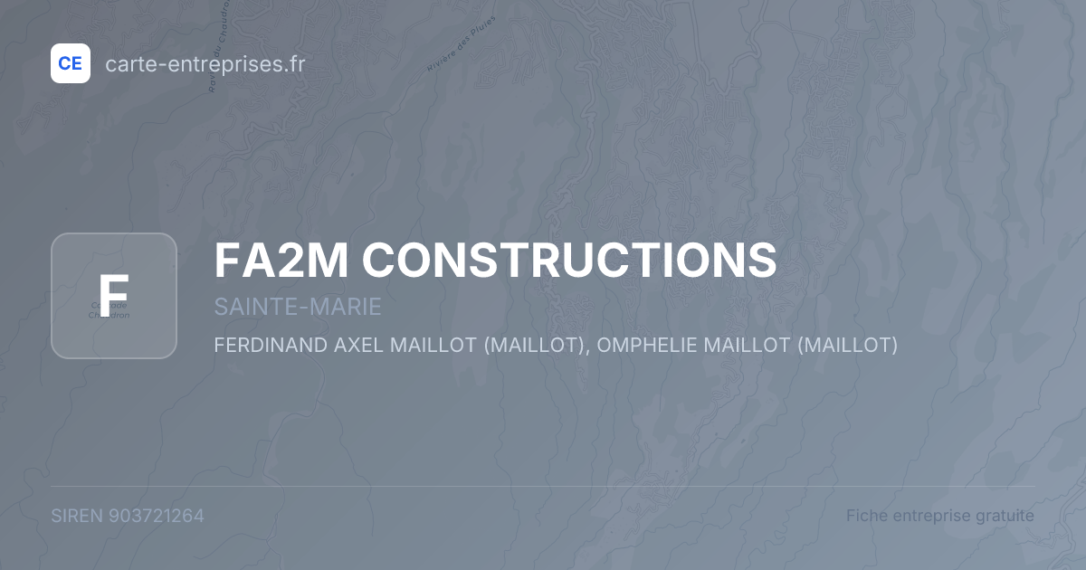 FA2M CONSTRUCTIONS — 903721264 — fiche entreprise