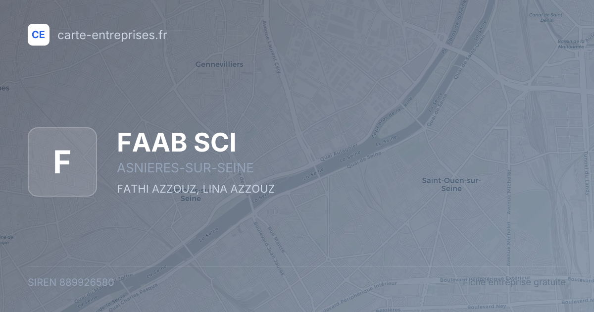 FAAB SCI — 889926580 — fiche entreprise