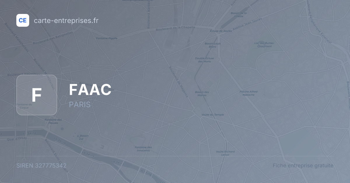 FAAC — 327775342 — fiche entreprise